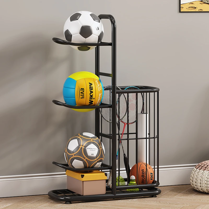 家用篮球收纳架足球置物架儿童玩具多层整理架室内落地球类摆放架