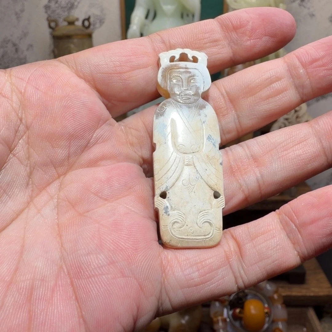 n***r和田玉未镶嵌挂件