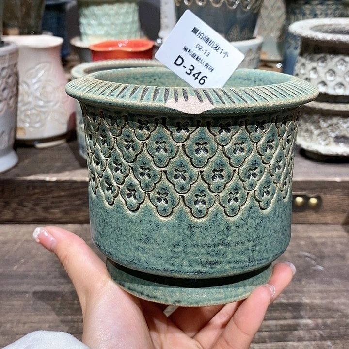 七里烧花盆2-13-346口径8