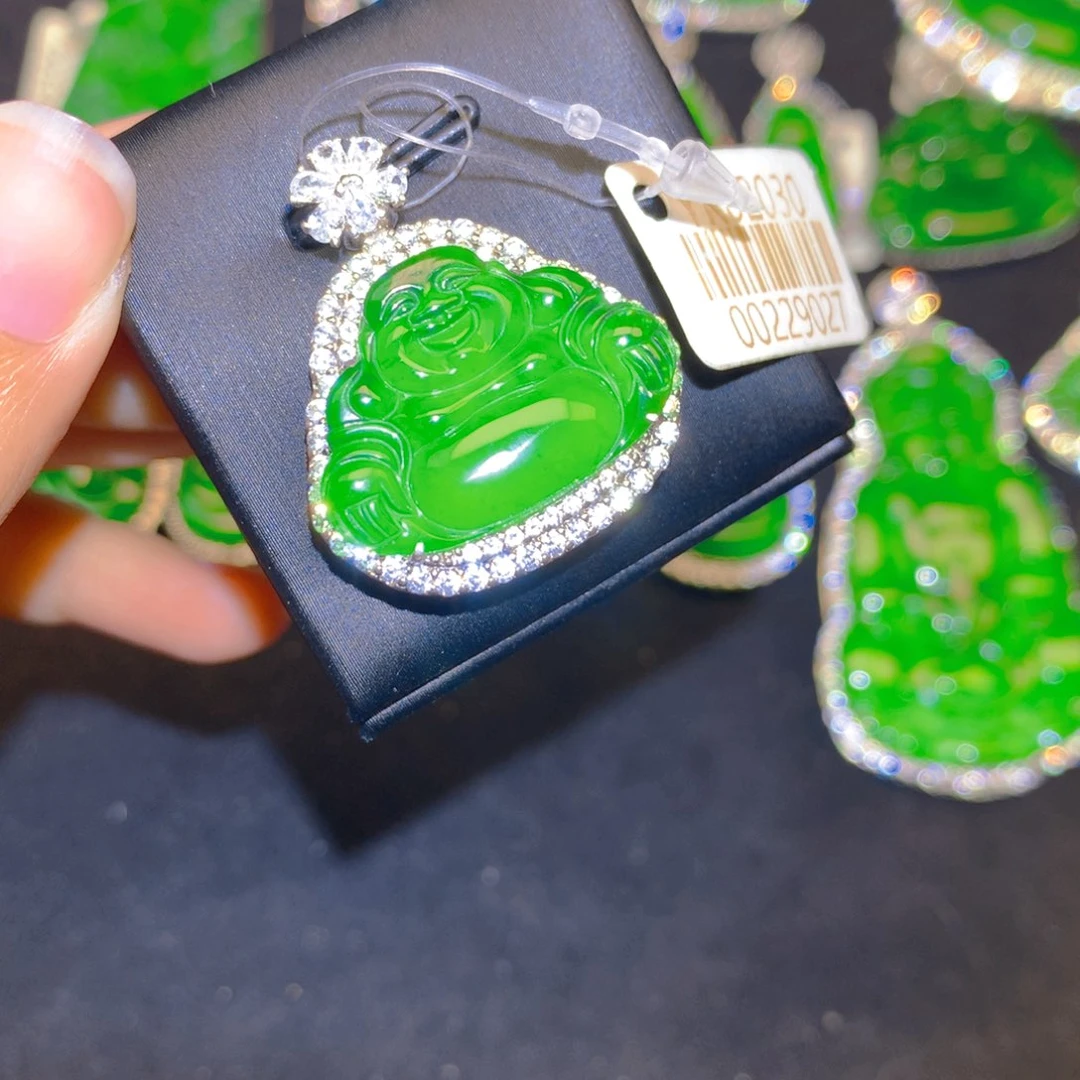 翡翠银S925镶嵌颈饰