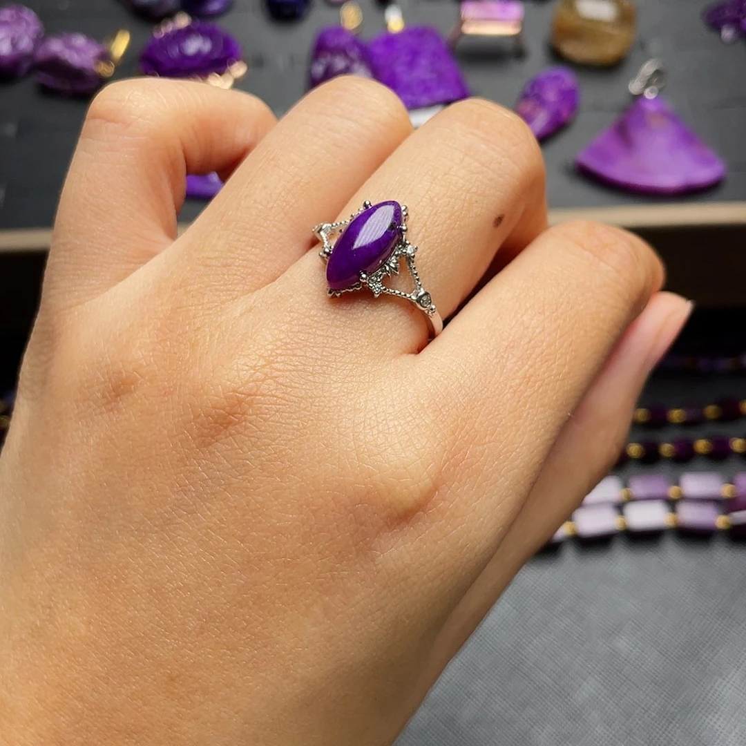 苏纪石（舒俱来）戒指银S925镶嵌