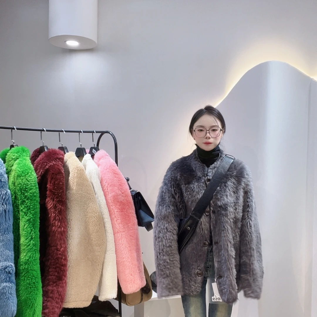 真皮皮毛一体外套004