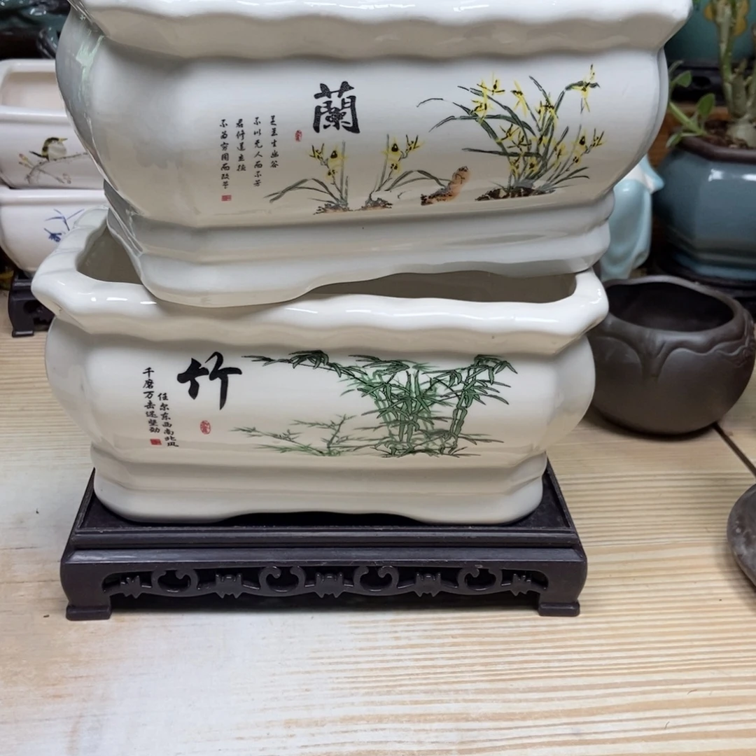 瓷片陶瓷花盆陶瓷艺术