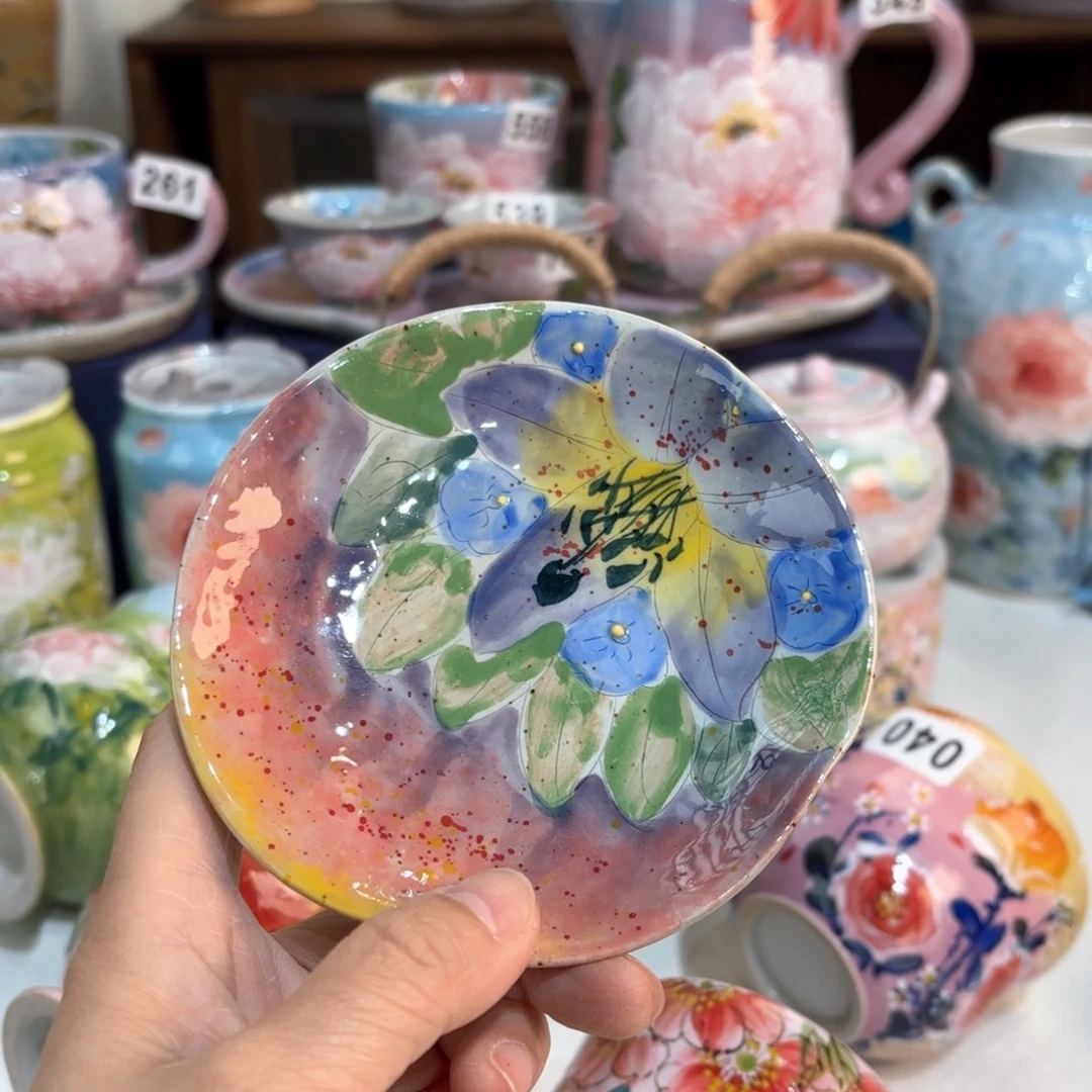 景德镇手绘高温釉下彩陶瓷茶具