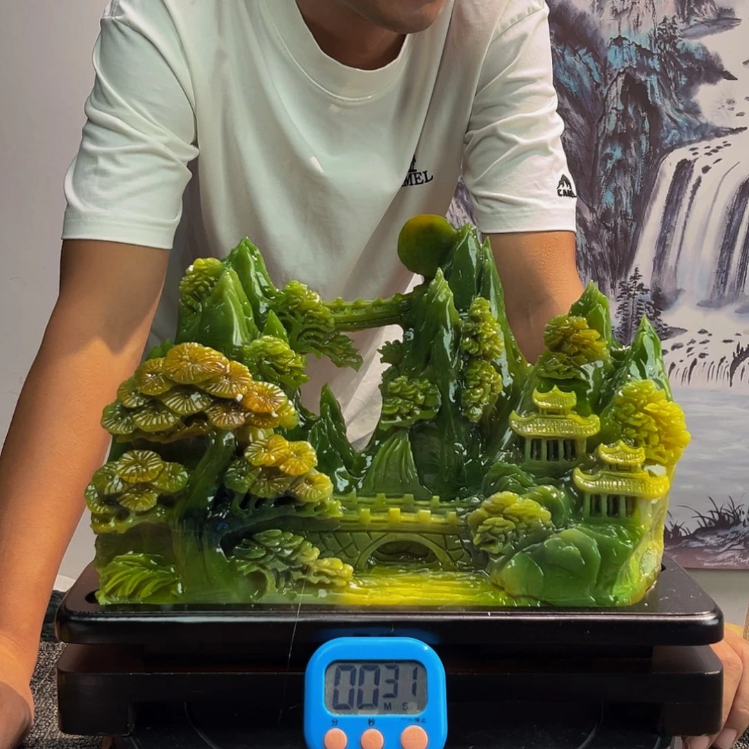 雪***恋玉玉摆件多色带底座