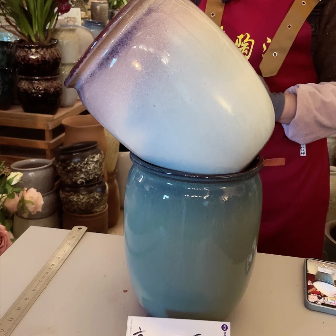 紫砂花盆高度25口径19