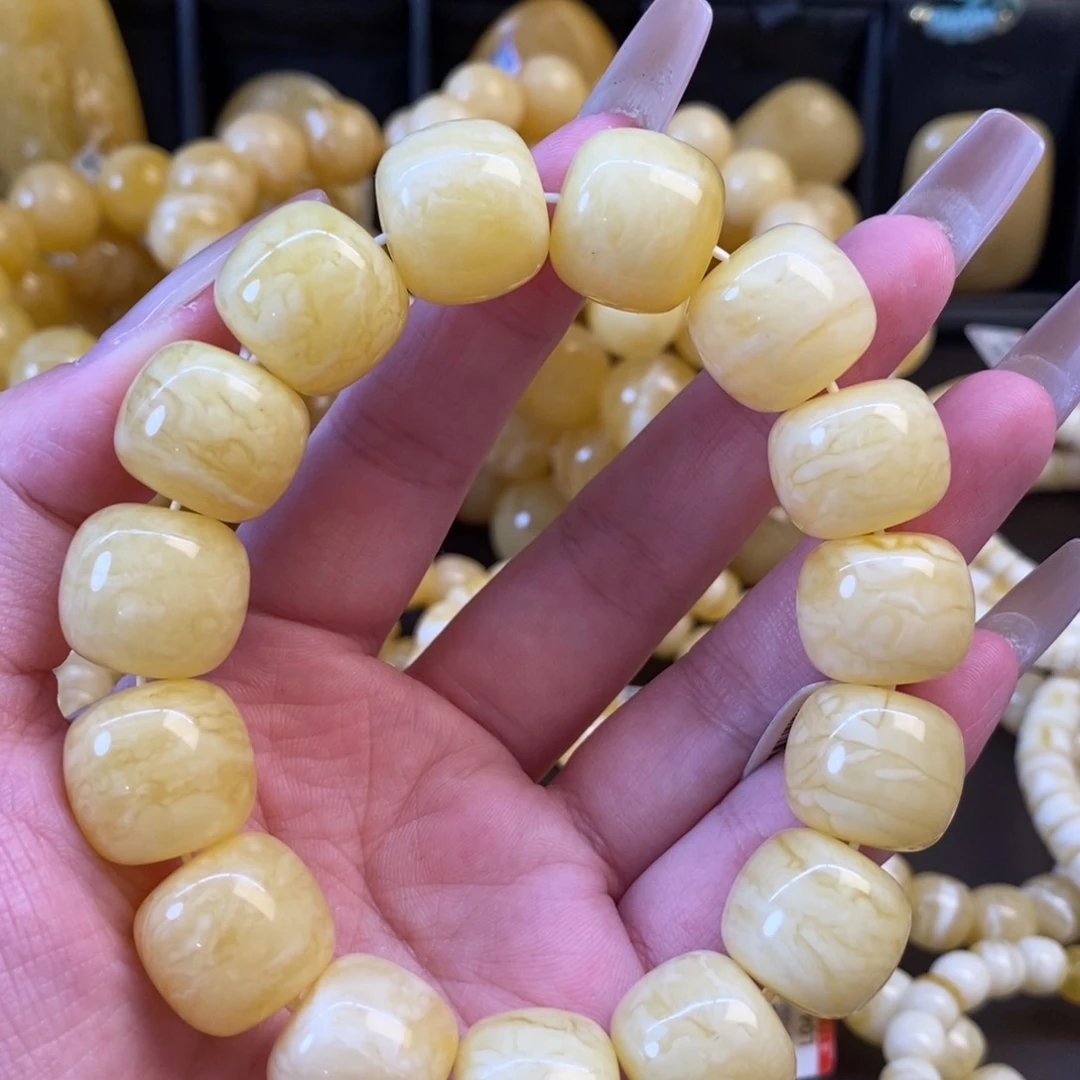 未镶嵌琥珀裸石浓蜡虎皮老型16➕