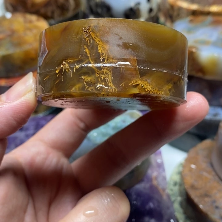 和***生定制玛瑙两个圆牌