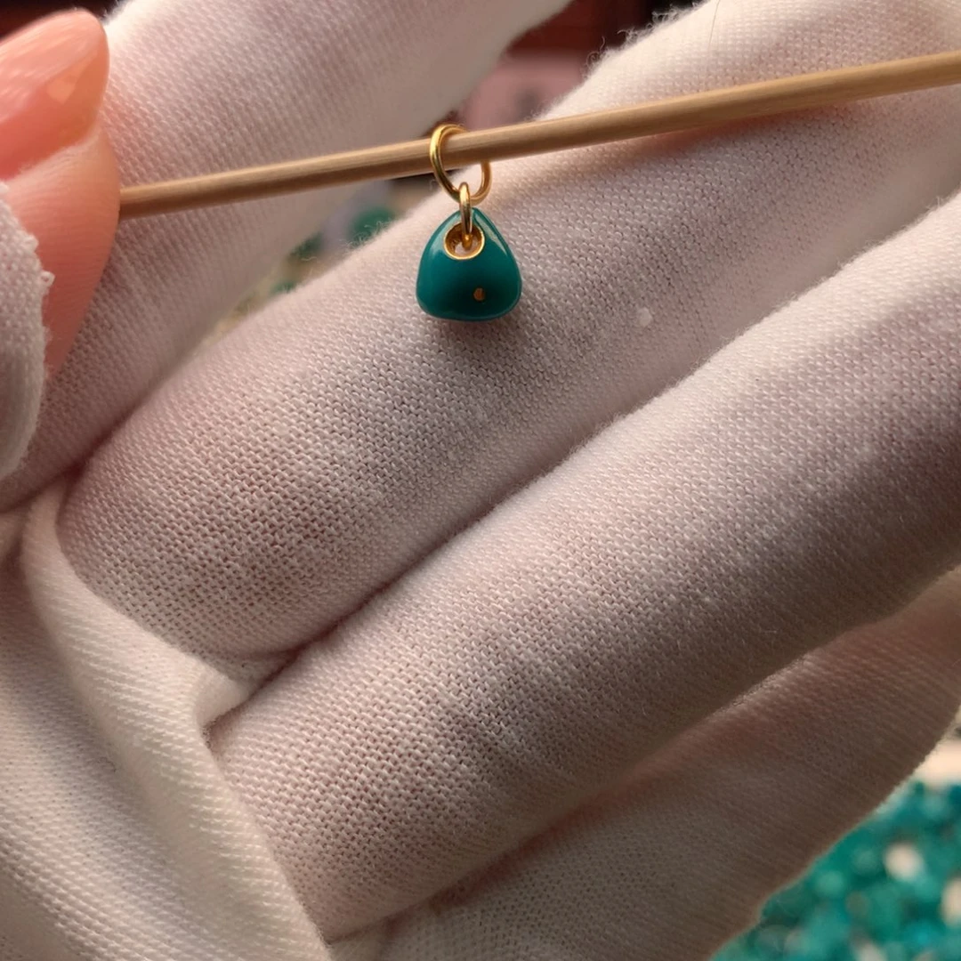 绿松石18K金镶嵌配饰