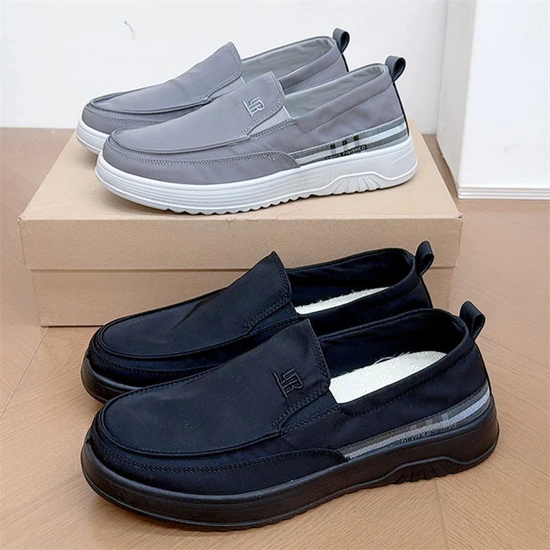 夏季新款老北京布鞋轻便舒适男士休闲单鞋软底低帮一脚蹬爸爸鞋