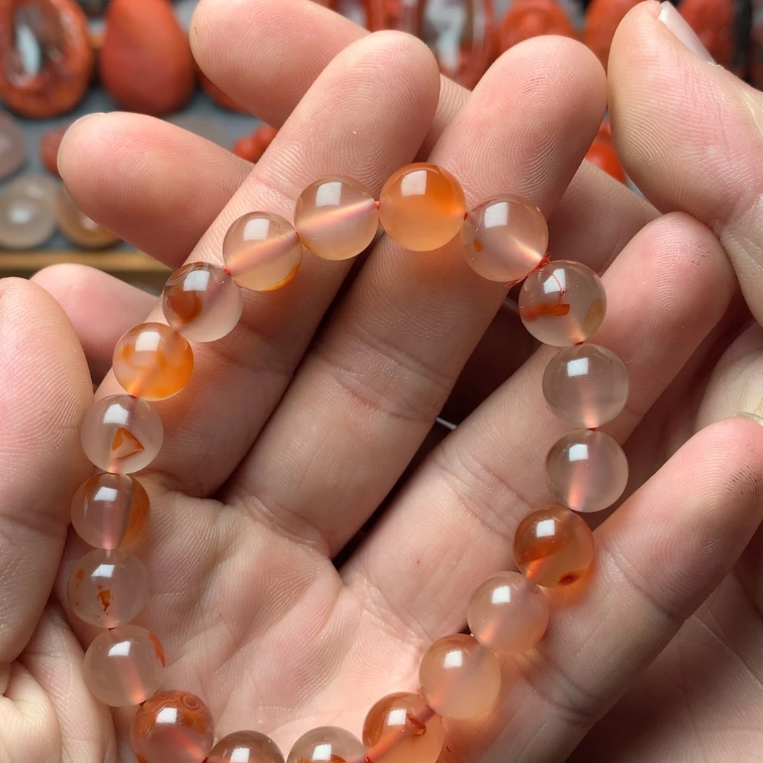 南红玛瑙未镶嵌1冰飘干掌单圈