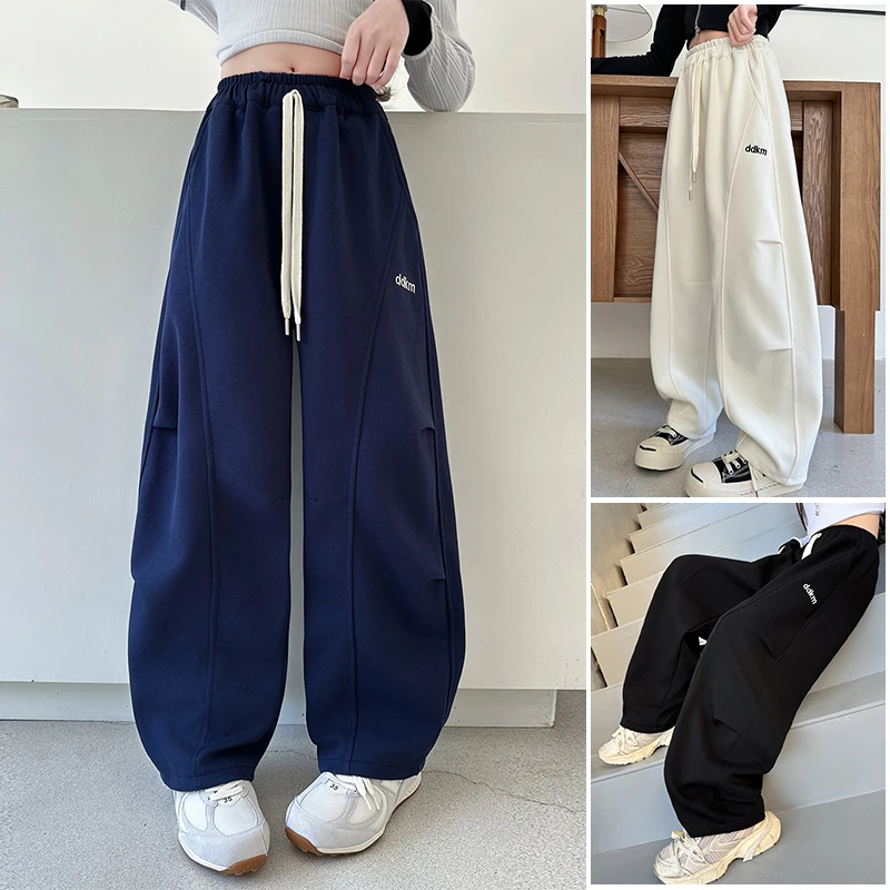 女童裤子春秋款2025年款衣服儿童秋装网红潮款小女孩休闲弯刀卫裤