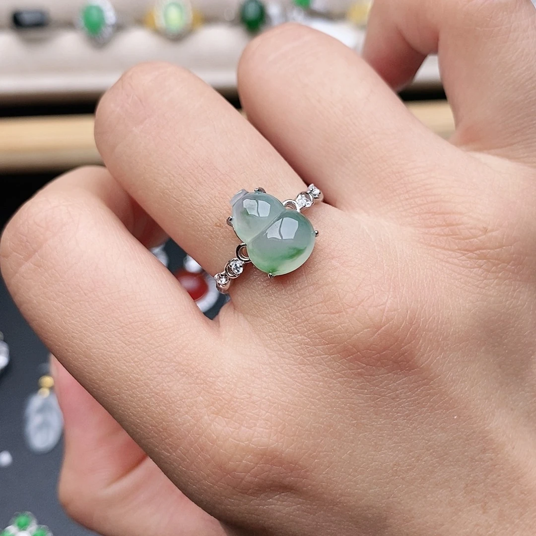 翡翠银S925镶嵌戒指