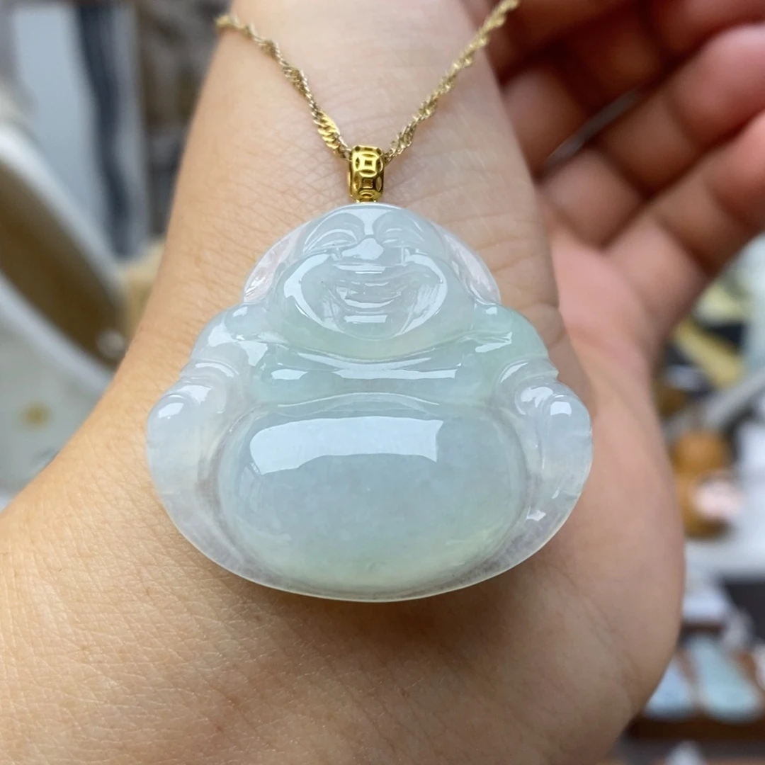 【闪购商品】颈饰18K金镶嵌翡翠5