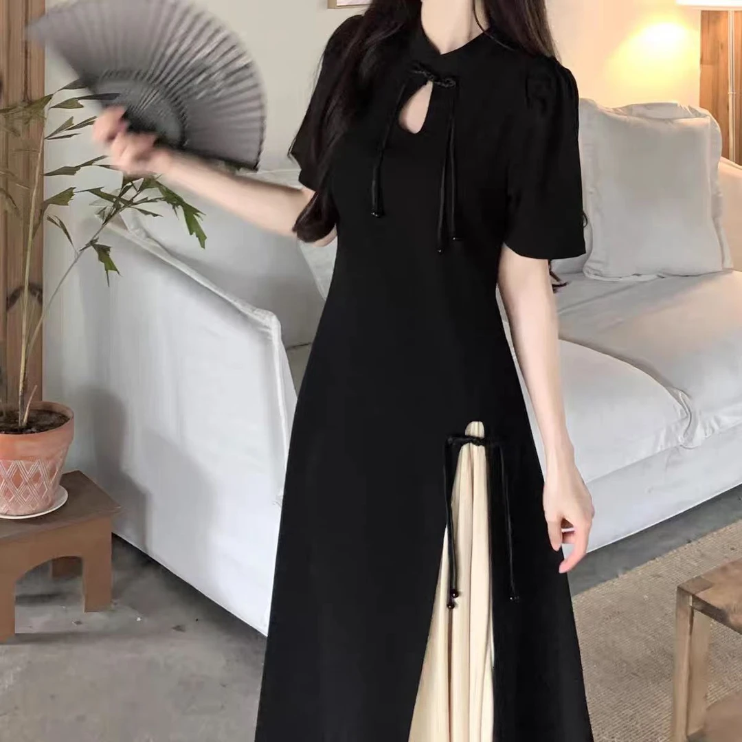 9099大码女装新中式显瘦旗袍