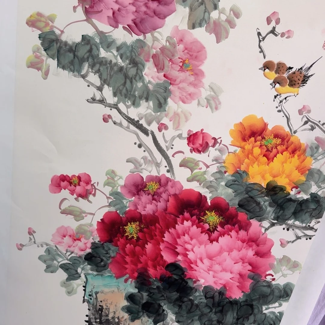国画国画作品山水花鸟