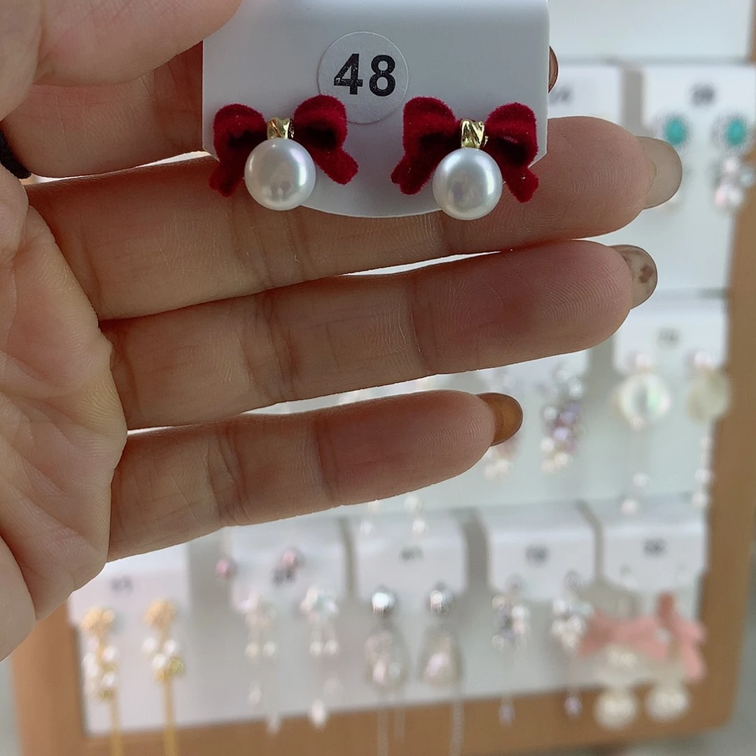 未镶嵌耳饰淡水珍珠