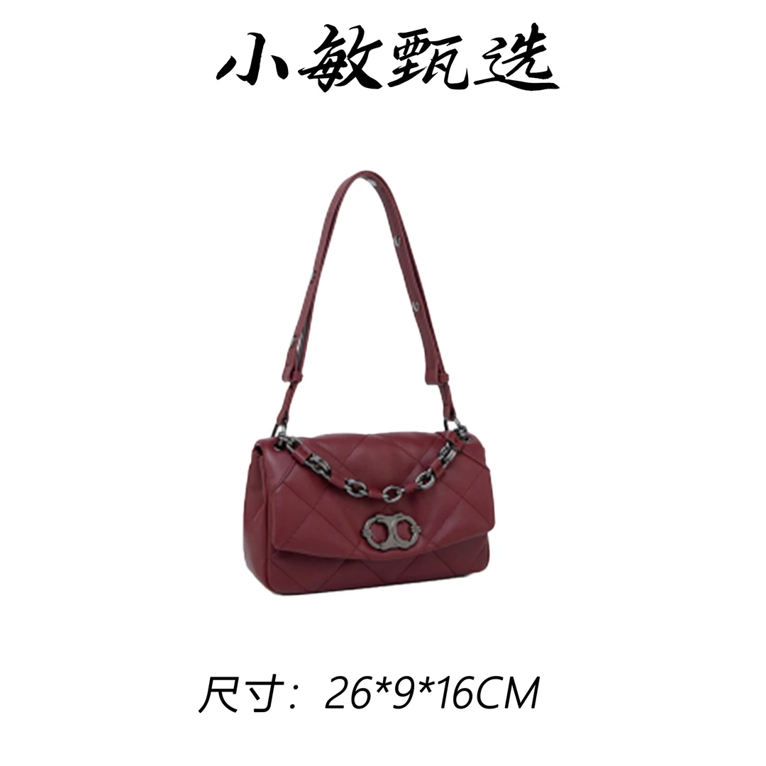 【小敏精选】渠道货QYX-6055-酒红夏季轻奢简约风女包