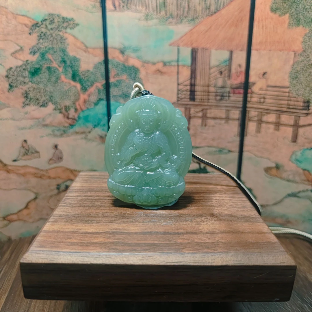 A和田玉观音吊坠0497