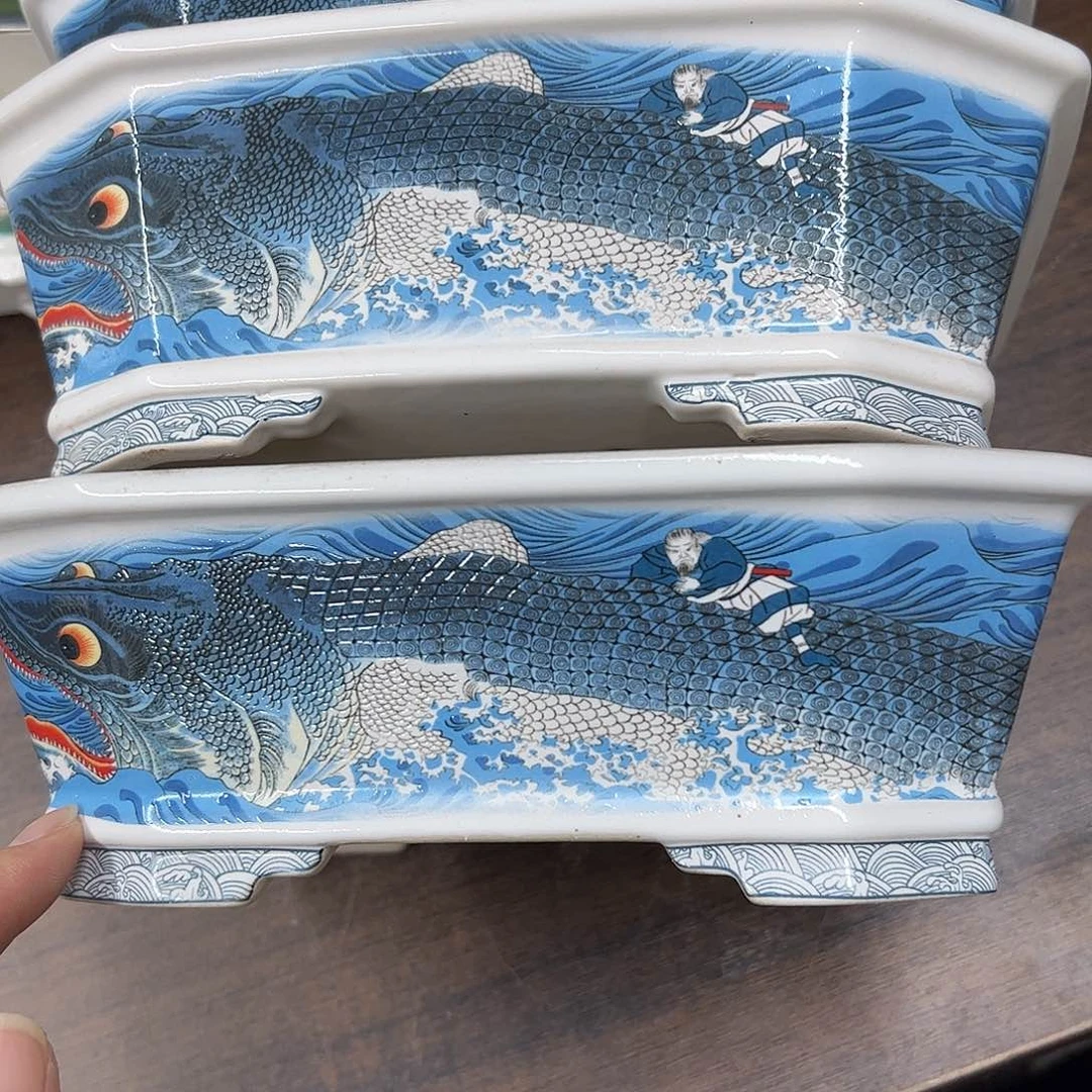 紫砂花盆3*度007号瑕疵3个处理