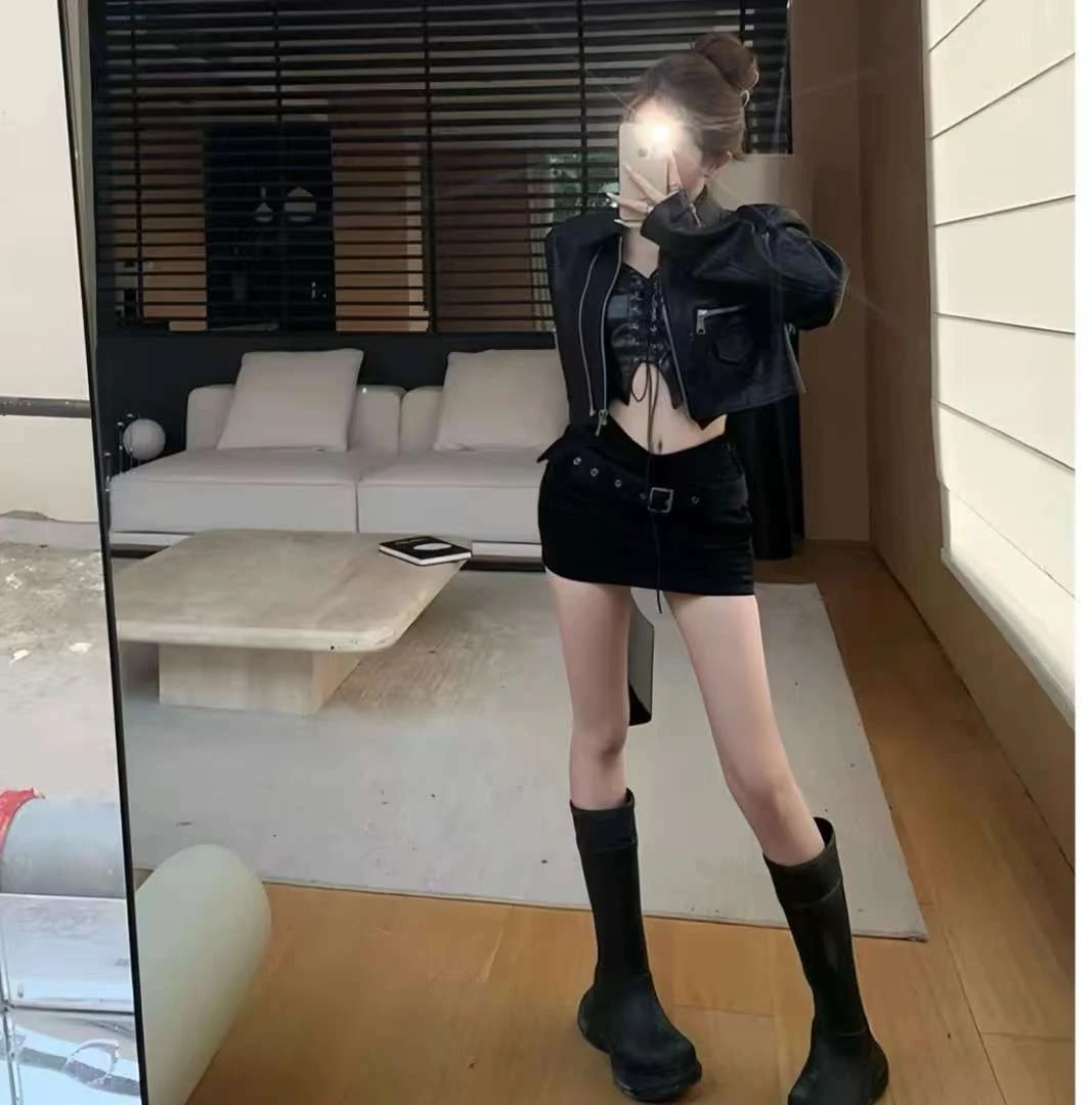 工厂店自营甜辣妹纯欲美式简约时尚百搭潮流气质上衣