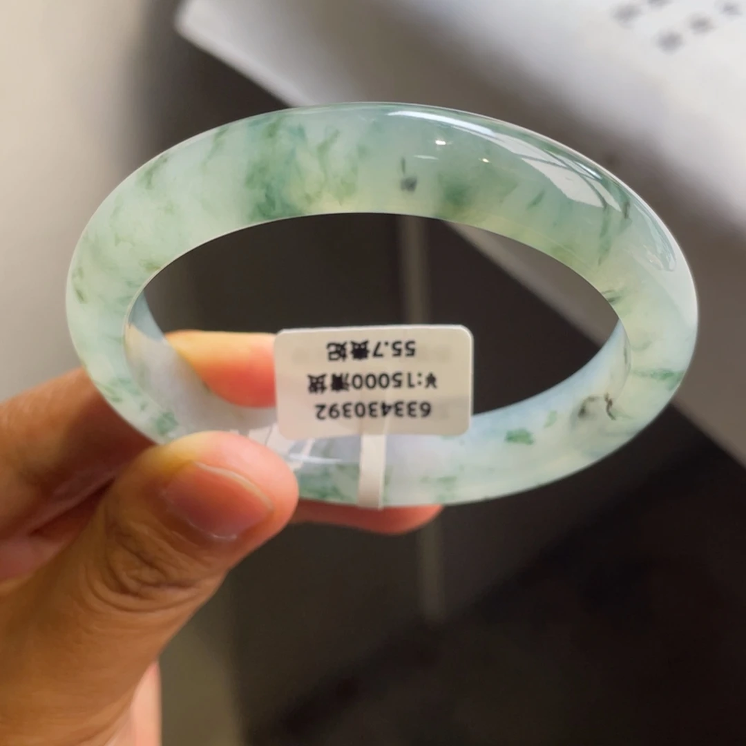 未镶嵌手镯翡翠回流/冰胶飘花贵妃手镯（强推捡漏）