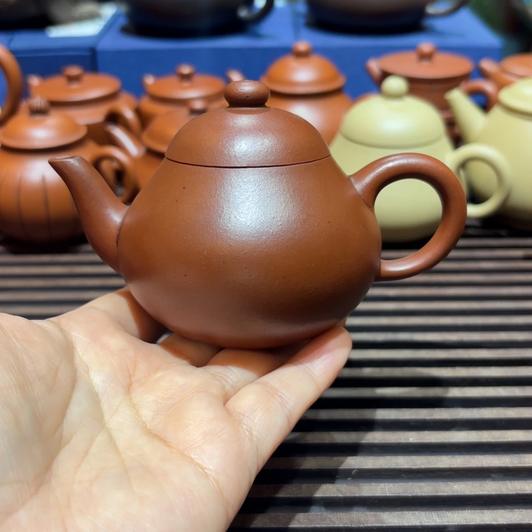 茶壶紫砂紫砂壶九十年代红泥梨120cc