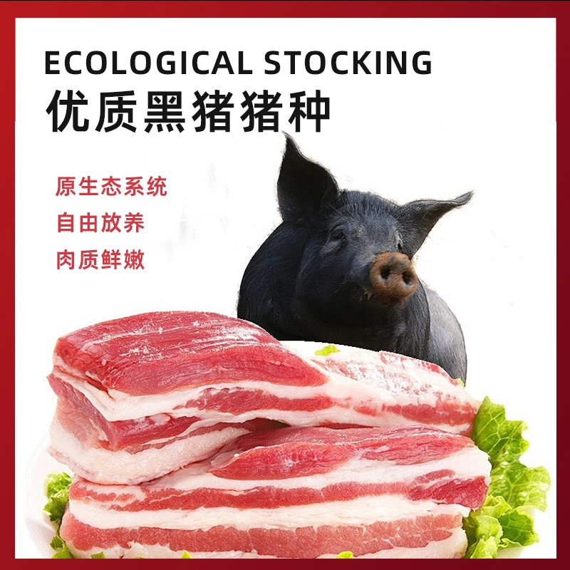 【黑猪猪腿肉】精选大别山农家散养黑猪土猪肉味香汤鲜冷链发货
