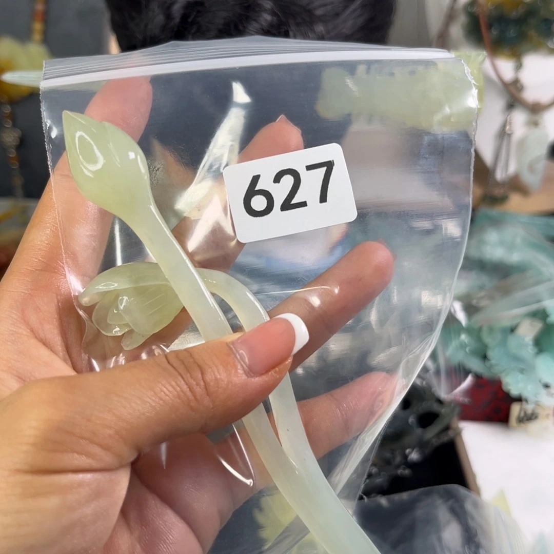 蛇纹石玉未镶嵌发饰那*