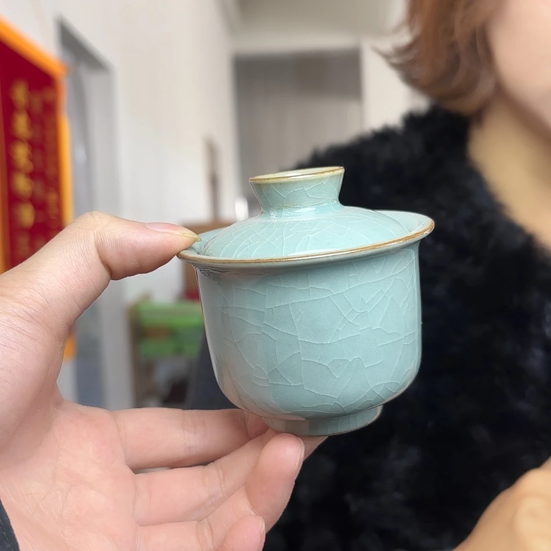 龙泉云间青瓷小米茶器