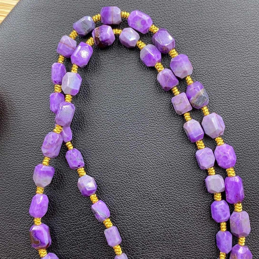 苏纪石（舒俱来）未镶嵌舒俱来皇家紫钻切项链