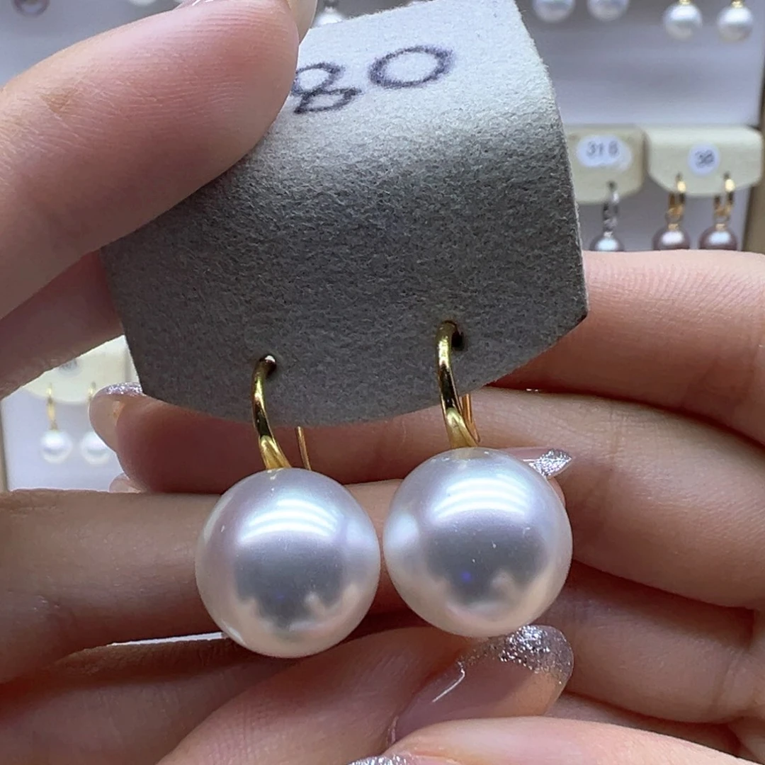 银S925镶嵌淡水珍珠耳饰