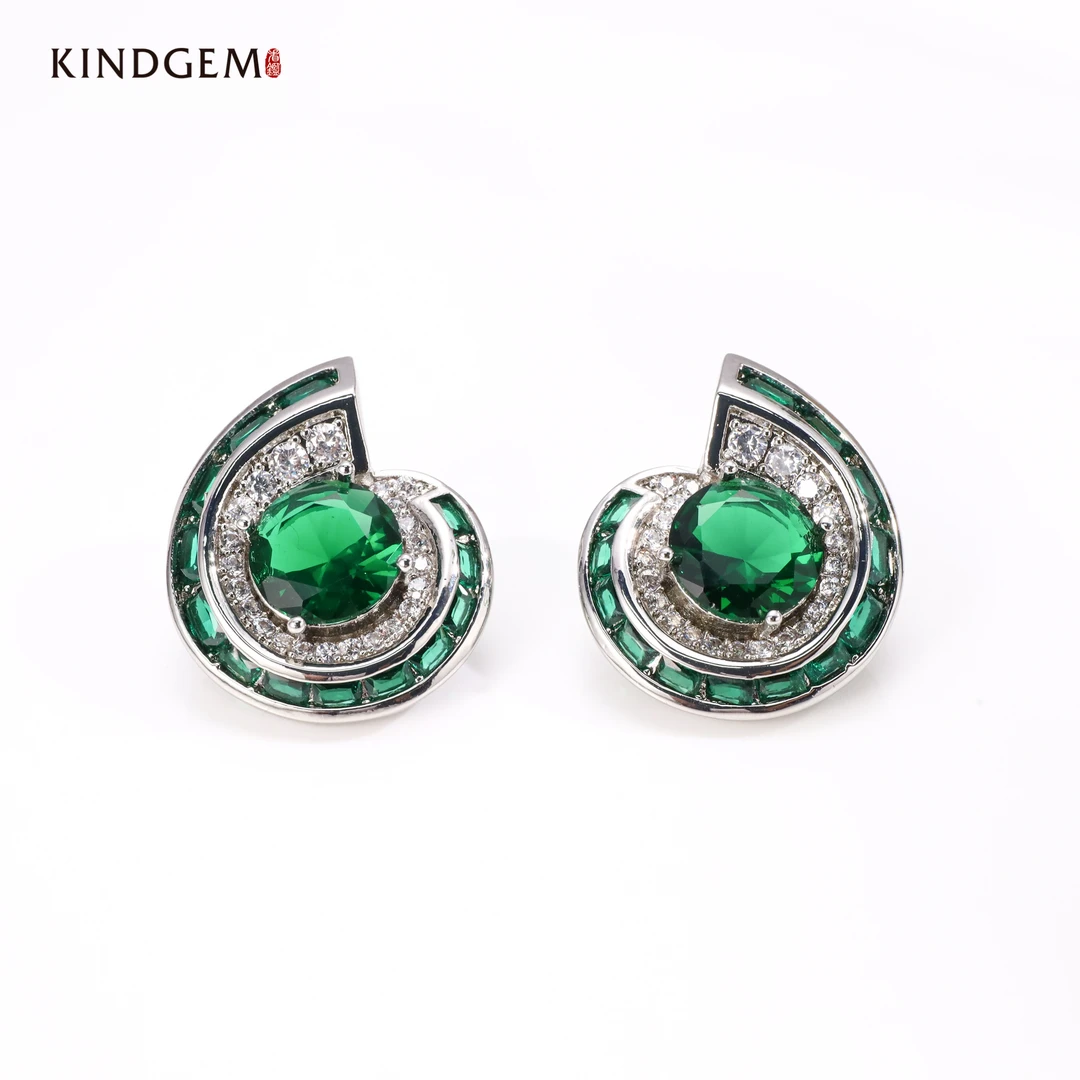 铜合金合成锆石耳饰 CK46XQEC-21643 小众个性轻奢气质时尚耳环