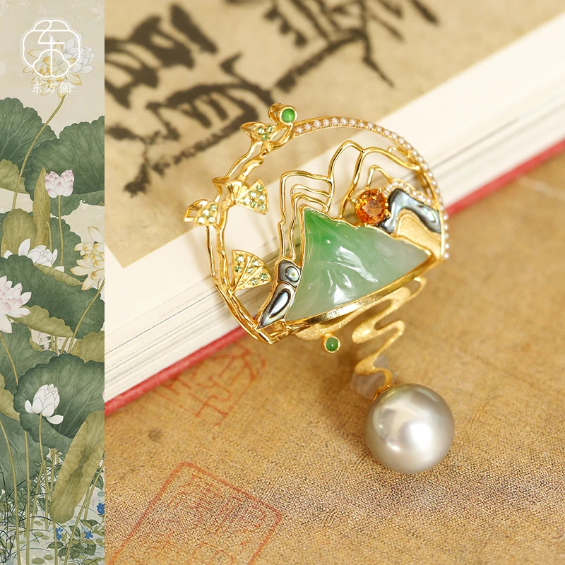 东方俪DOFUNLY【山景渡】翡翠山脉18K金设计款吊坠FCDZ浮岚