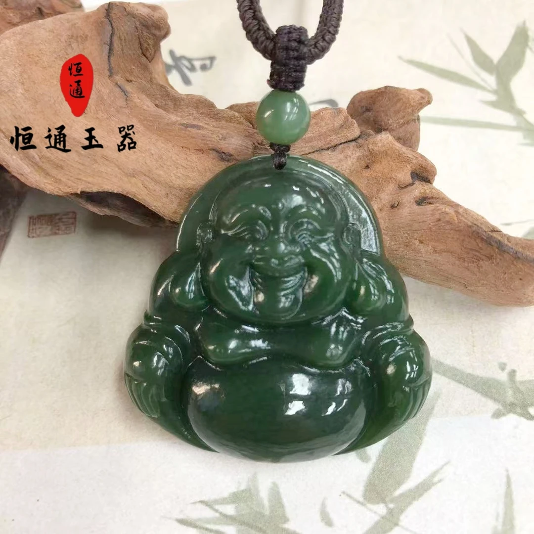 碧玉佛公挂件45*11-6-3280