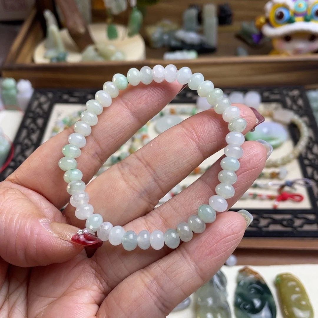 翡翠手链未镶嵌鼓珠手链