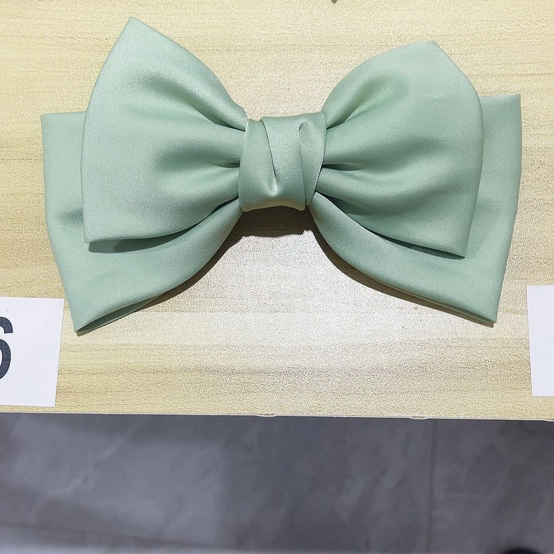 皮质铁合金蝴蝶结发夹