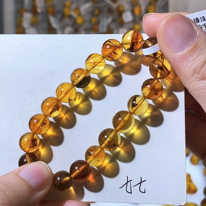 定制琥珀唐*葬琥珀虫珀9mm