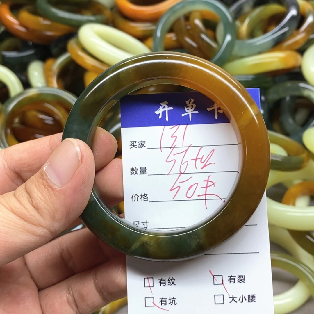 未镶嵌蛇纹石玉手镯