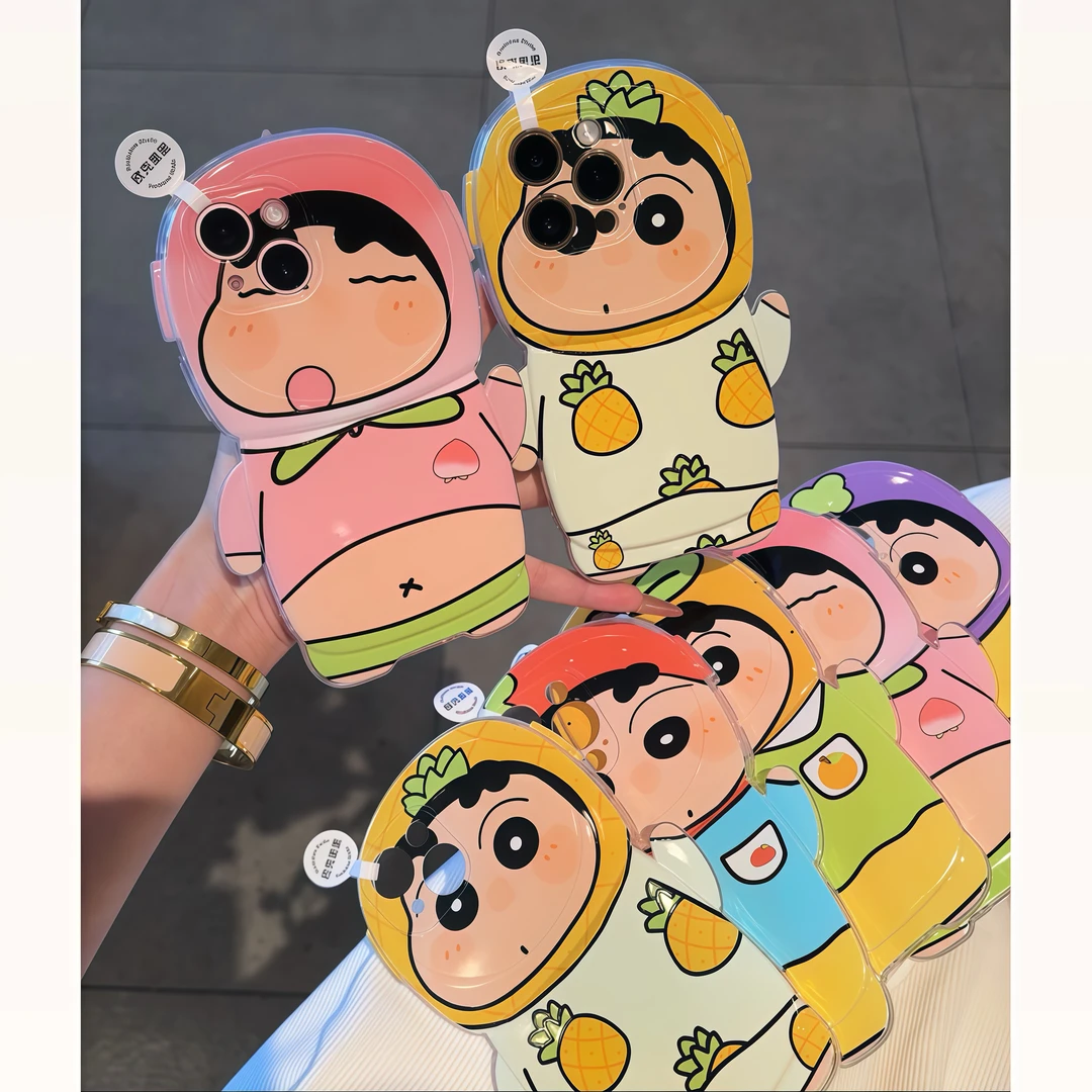 卡通菠萝小新适用苹果16/15promax手机壳14/13promax宇航员12/11