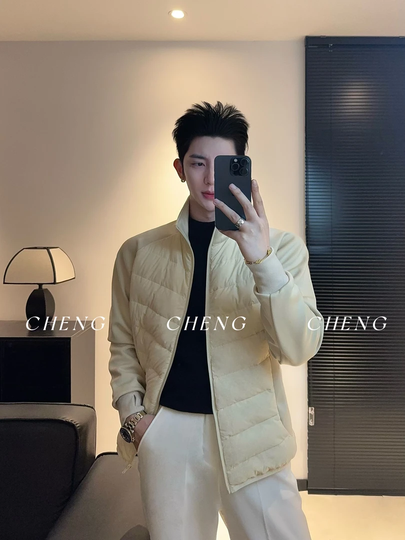 「程程的试衣间」冬季新品保暖轻便立领防风90鸭绒夹克时尚羽绒服男