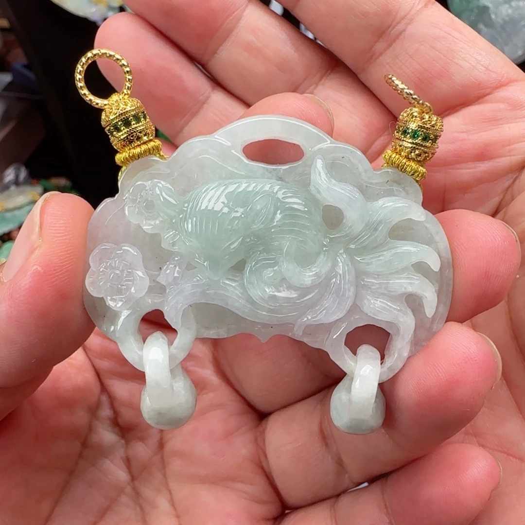 翡翠未镶嵌颈饰仿古