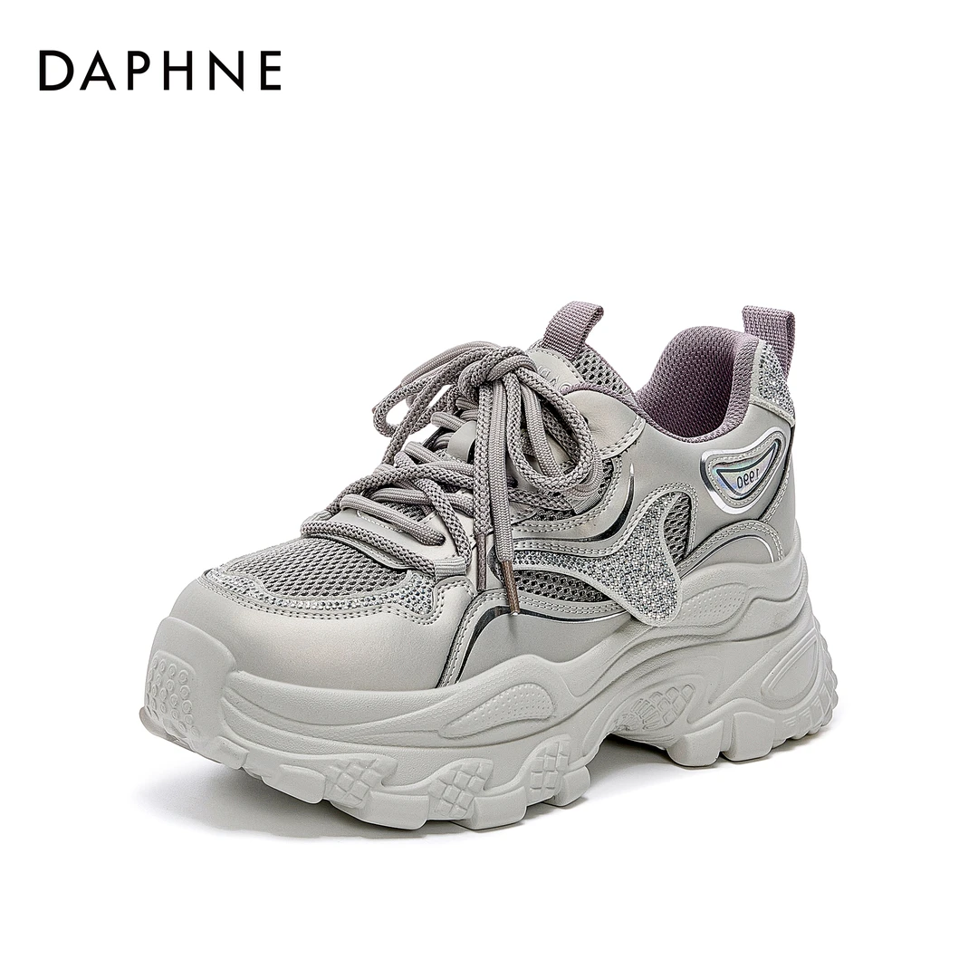达芙妮2025秋季新款流光风增高老爹鞋时尚舒适百搭潮流运动鞋女鞋