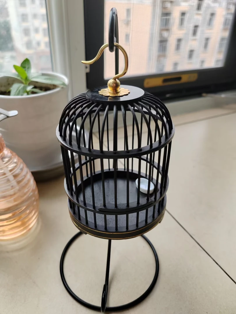 手工乌木蝈蝈笼文玩笼子鸟笼