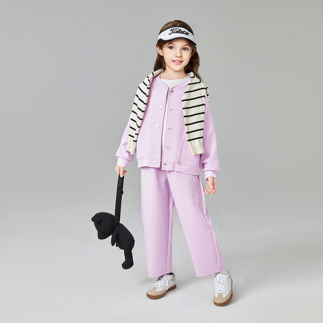 笛莎女童春季套装2025新款儿童中大童休闲棒球运动套装-B3251T101