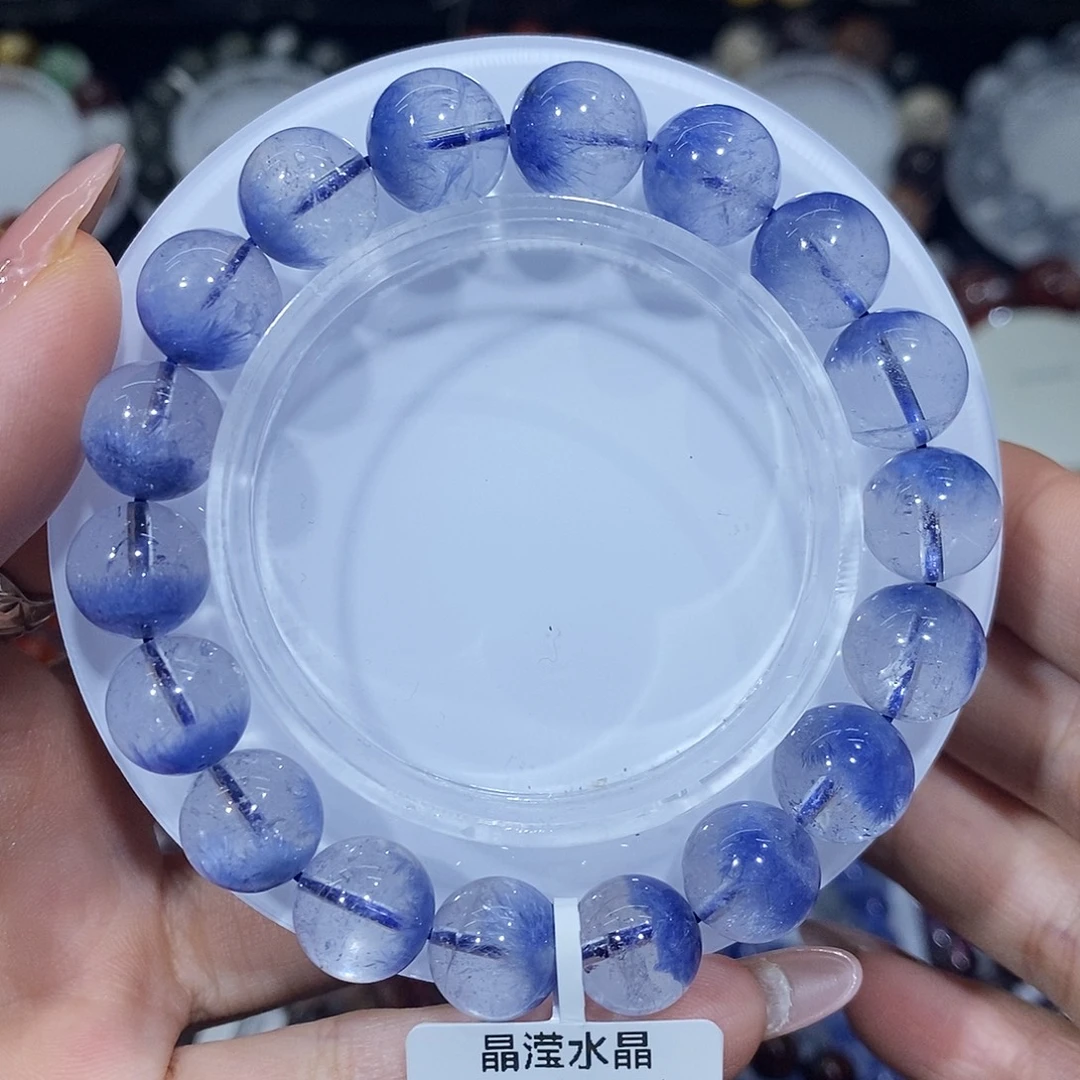 未镶嵌手串水晶蓝线石11
