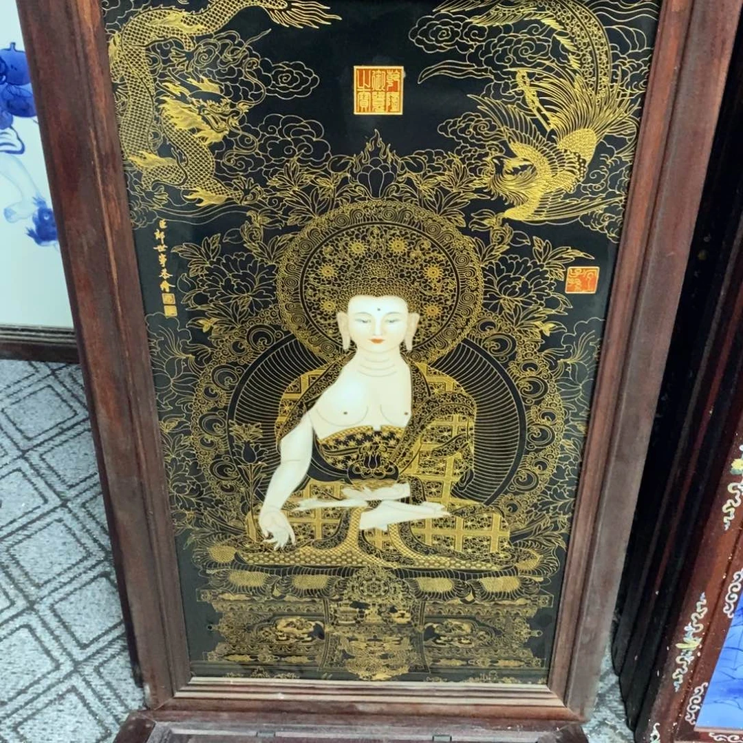 瓷片90*52*1景德镇瓷板画柴窑烧制