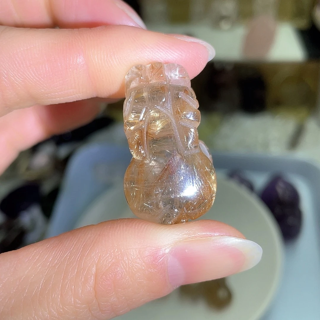 发晶珠宝半成品未镶嵌呱*