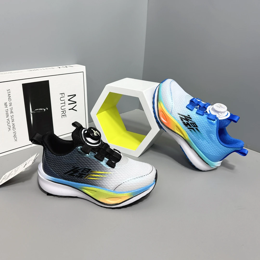 双网碳板跑鞋32-37码男童软底女童透气网面童鞋 9882