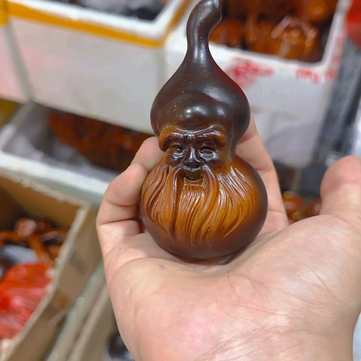 木黑檀木12寿星葫芦一个